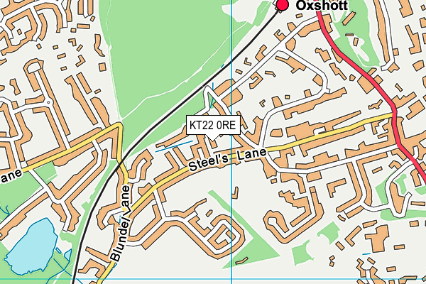 KT22 0RE map - OS VectorMap District (Ordnance Survey) KT22 0RE map - OS VectorMap District (Ordnance Survey)