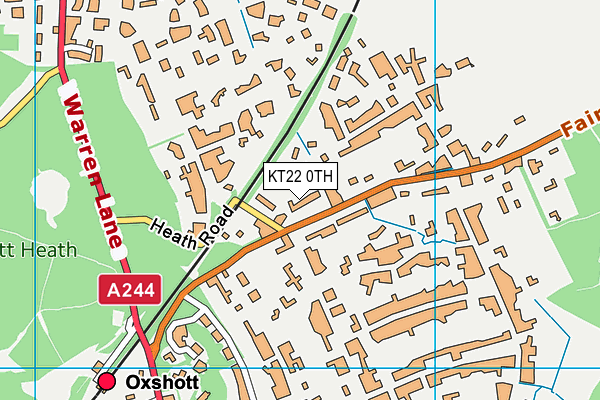 KT22 0TH map - OS VectorMap District (Ordnance Survey) KT22 0TH map - OS VectorMap District (Ordnance Survey)