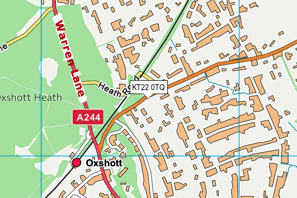KT22 0TQ map - OS VectorMap District (Ordnance Survey) KT22 0TQ map - OS VectorMap District (Ordnance Survey)