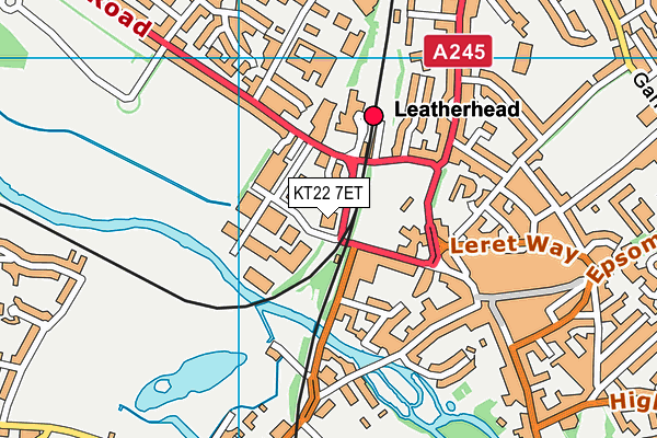 KT22 7ET map - OS VectorMap District (Ordnance Survey) KT22 7ET map - OS VectorMap District (Ordnance Survey)