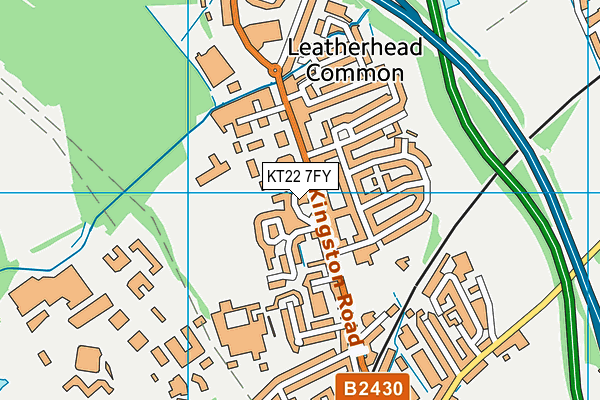 KT22 7FY map - OS VectorMap District (Ordnance Survey) KT22 7FY map - OS VectorMap District (Ordnance Survey)