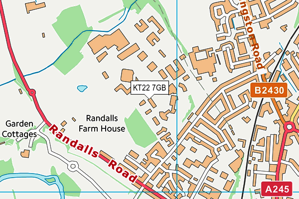 KT22 7GB map - OS VectorMap District (Ordnance Survey) KT22 7GB map - OS VectorMap District (Ordnance Survey)