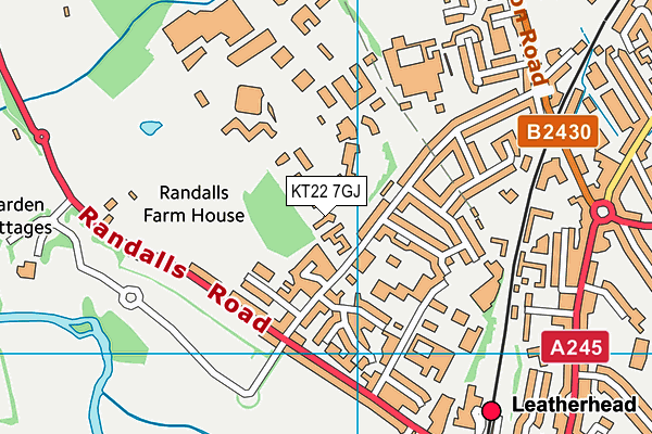 KT22 7GJ map - OS VectorMap District (Ordnance Survey) KT22 7GJ map - OS VectorMap District (Ordnance Survey)