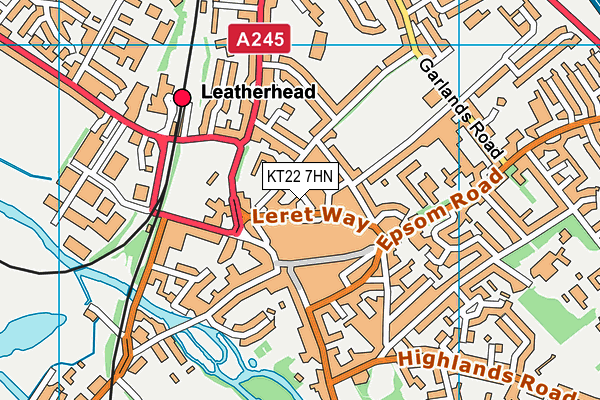 KT22 7HN map - OS VectorMap District (Ordnance Survey) KT22 7HN map - OS VectorMap District (Ordnance Survey)