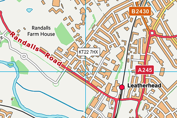 KT22 7HX map - OS VectorMap District (Ordnance Survey) KT22 7HX map - OS VectorMap District (Ordnance Survey)