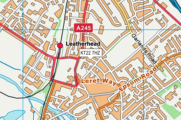 KT22 7HZ map - OS VectorMap District (Ordnance Survey) KT22 7HZ map - OS VectorMap District (Ordnance Survey)