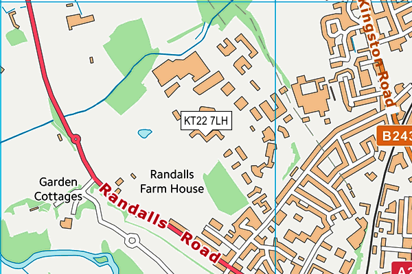 KT22 7LH map - OS VectorMap District (Ordnance Survey) KT22 7LH map - OS VectorMap District (Ordnance Survey)