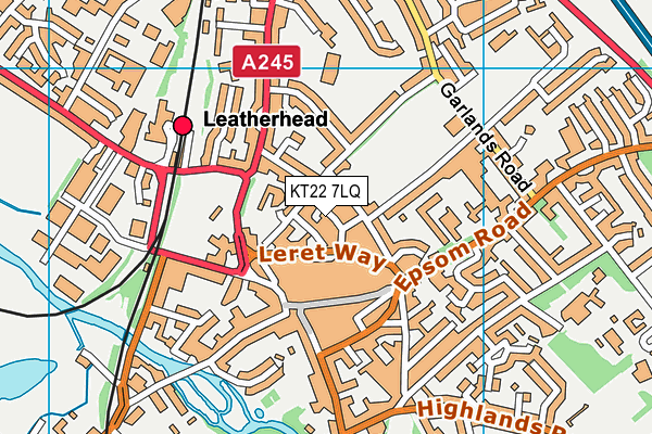 KT22 7LQ map - OS VectorMap District (Ordnance Survey) KT22 7LQ map - OS VectorMap District (Ordnance Survey)