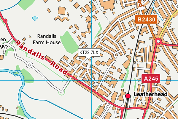 KT22 7LX map - OS VectorMap District (Ordnance Survey) KT22 7LX map - OS VectorMap District (Ordnance Survey)