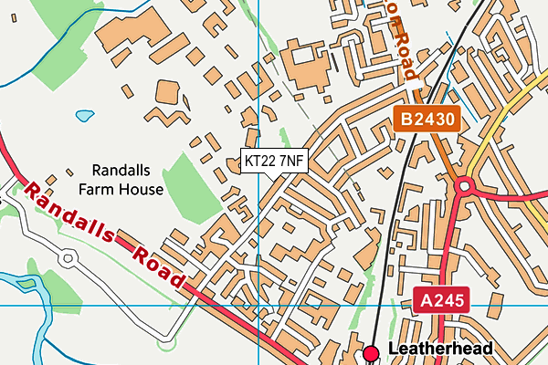 KT22 7NF map - OS VectorMap District (Ordnance Survey) KT22 7NF map - OS VectorMap District (Ordnance Survey)