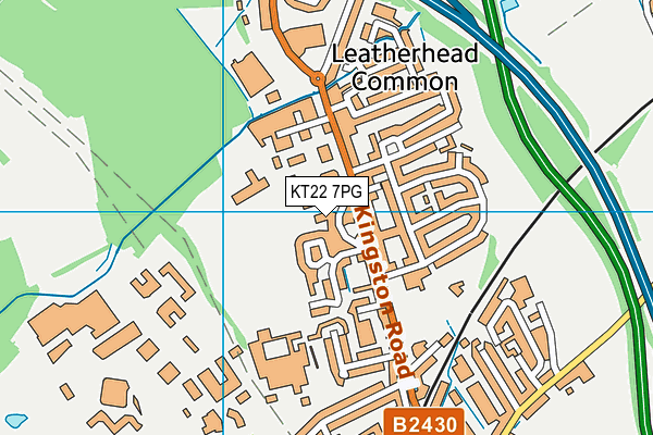 KT22 7PG map - OS VectorMap District (Ordnance Survey) KT22 7PG map - OS VectorMap District (Ordnance Survey)
