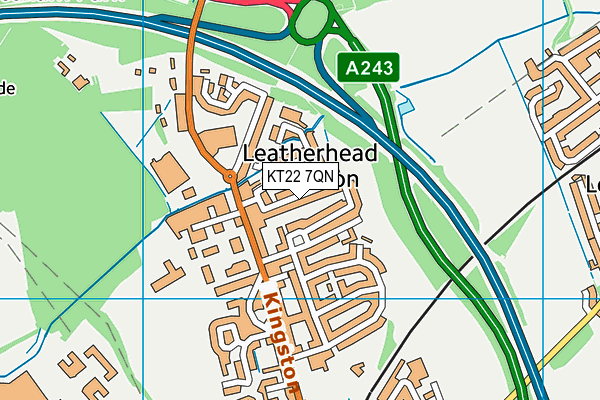 KT22 7QN map - OS VectorMap District (Ordnance Survey) KT22 7QN map - OS VectorMap District (Ordnance Survey)