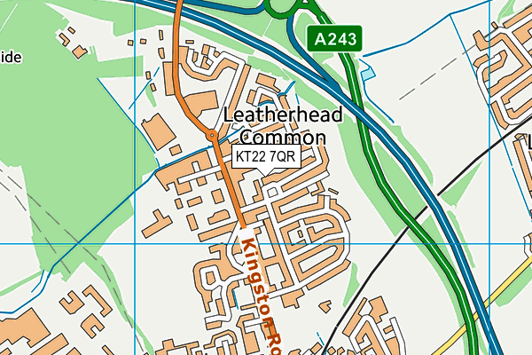 KT22 7QR map - OS VectorMap District (Ordnance Survey) KT22 7QR map - OS VectorMap District (Ordnance Survey)