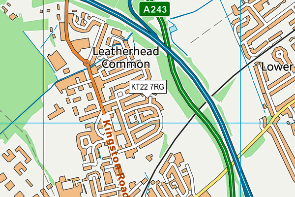 KT22 7RG map - OS VectorMap District (Ordnance Survey) KT22 7RG map - OS VectorMap District (Ordnance Survey)
