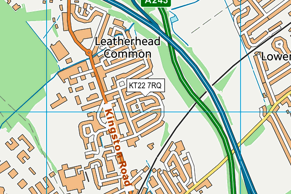 KT22 7RQ map - OS VectorMap District (Ordnance Survey) KT22 7RQ map - OS VectorMap District (Ordnance Survey)