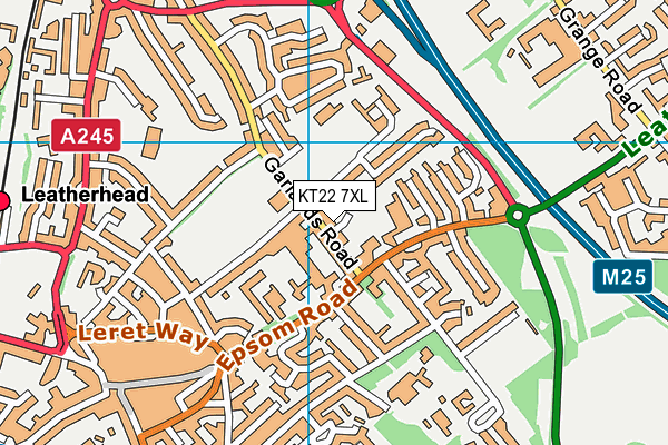 KT22 7XL map - OS VectorMap District (Ordnance Survey) KT22 7XL map - OS VectorMap District (Ordnance Survey)