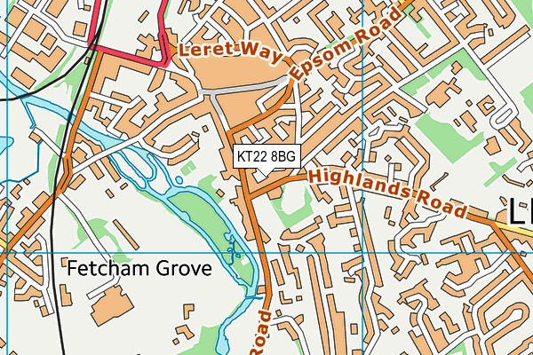 KT22 8BG map - OS VectorMap District (Ordnance Survey) KT22 8BG map - OS VectorMap District (Ordnance Survey)