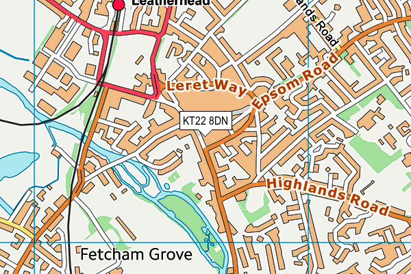 KT22 8DN map - OS VectorMap District (Ordnance Survey) KT22 8DN map - OS VectorMap District (Ordnance Survey)