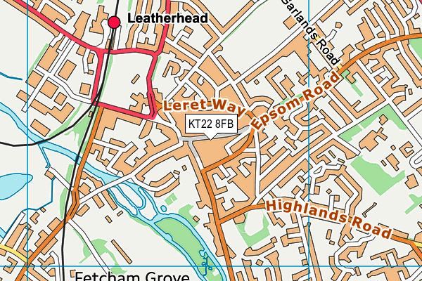 KT22 8FB map - OS VectorMap District (Ordnance Survey) KT22 8FB map - OS VectorMap District (Ordnance Survey)