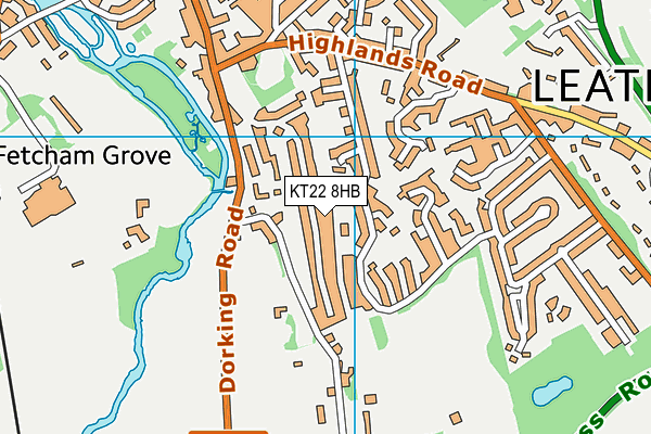 KT22 8HB map - OS VectorMap District (Ordnance Survey) KT22 8HB map - OS VectorMap District (Ordnance Survey)