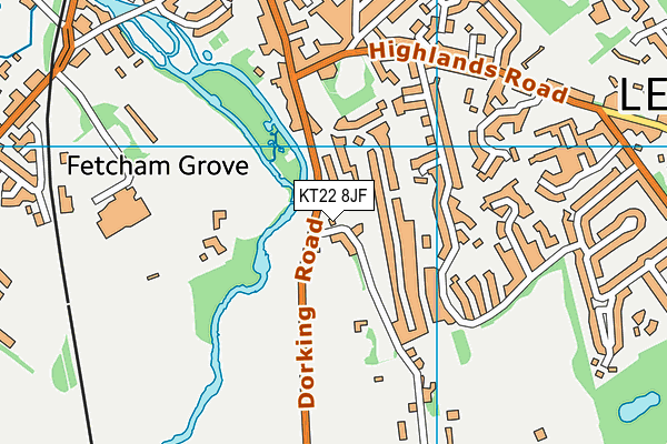 KT22 8JF map - OS VectorMap District (Ordnance Survey) KT22 8JF map - OS VectorMap District (Ordnance Survey)