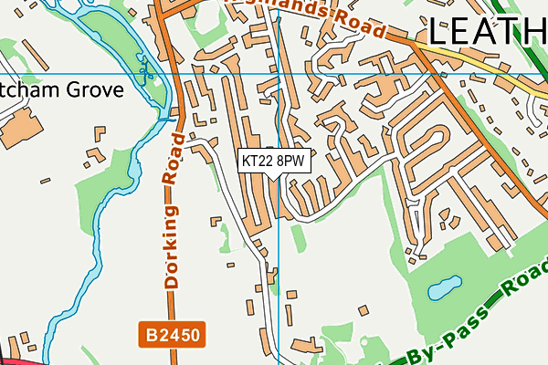KT22 8PW map - OS VectorMap District (Ordnance Survey) KT22 8PW map - OS VectorMap District (Ordnance Survey)