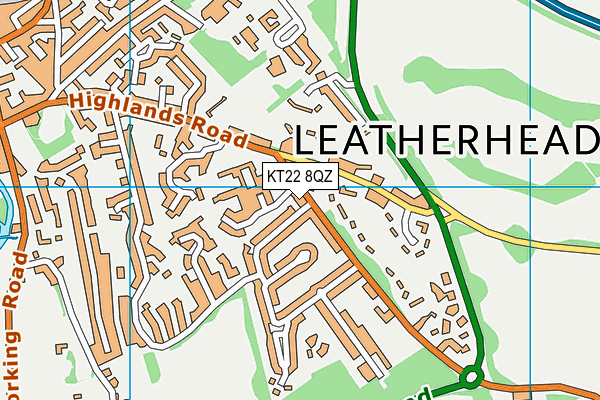 KT22 8QZ map - OS VectorMap District (Ordnance Survey) KT22 8QZ map - OS VectorMap District (Ordnance Survey)