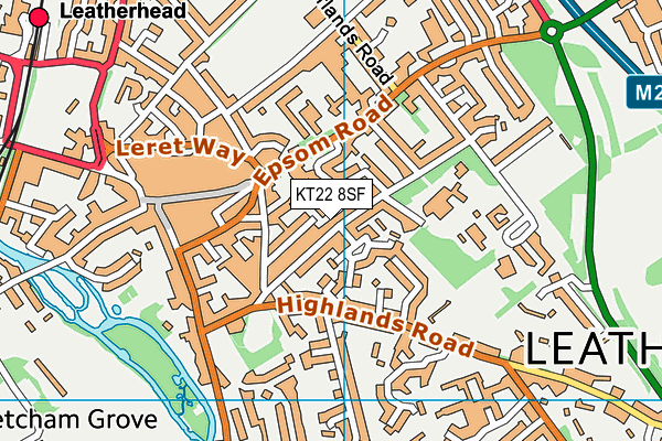 KT22 8SF map - OS VectorMap District (Ordnance Survey) KT22 8SF map - OS VectorMap District (Ordnance Survey)