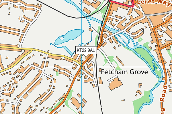 KT22 9AL map - OS VectorMap District (Ordnance Survey) KT22 9AL map - OS VectorMap District (Ordnance Survey)