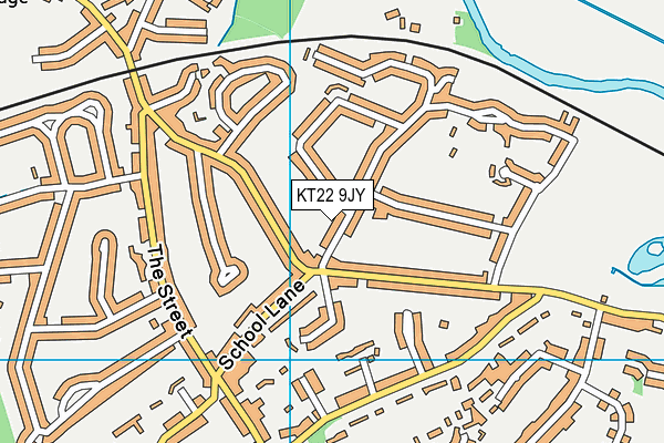KT22 9JY map - OS VectorMap District (Ordnance Survey) KT22 9JY map - OS VectorMap District (Ordnance Survey)