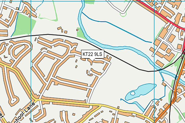 KT22 9LS map - OS VectorMap District (Ordnance Survey) KT22 9LS map - OS VectorMap District (Ordnance Survey)