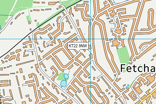 KT22 9NW map - OS VectorMap District (Ordnance Survey) KT22 9NW map - OS VectorMap District (Ordnance Survey)