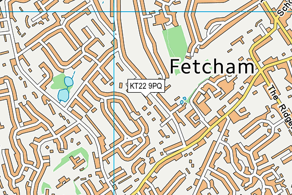 KT22 9PQ map - OS VectorMap District (Ordnance Survey) KT22 9PQ map - OS VectorMap District (Ordnance Survey)