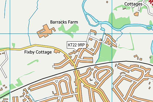 KT22 9RP map - OS VectorMap District (Ordnance Survey) KT22 9RP map - OS VectorMap District (Ordnance Survey)