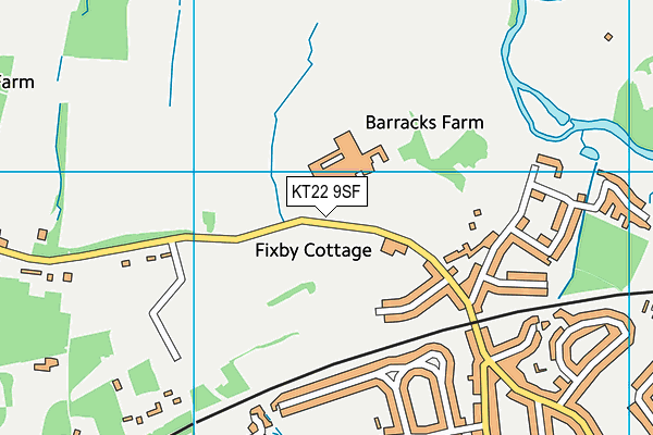 KT22 9SF map - OS VectorMap District (Ordnance Survey) KT22 9SF map - OS VectorMap District (Ordnance Survey)