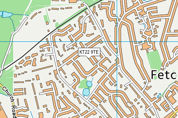 KT22 9TE map - OS VectorMap District (Ordnance Survey) KT22 9TE map - OS VectorMap District (Ordnance Survey)