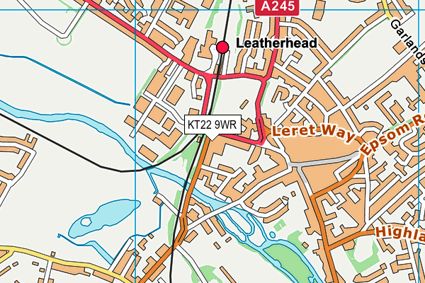 KT22 9WR map - OS VectorMap District (Ordnance Survey) KT22 9WR map - OS VectorMap District (Ordnance Survey)