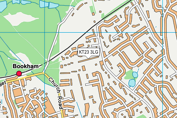 KT23 3LG map - OS VectorMap District (Ordnance Survey)