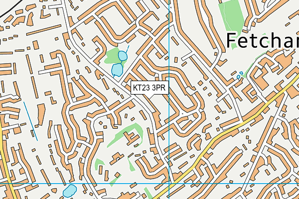 KT23 3PR map - OS VectorMap District (Ordnance Survey)