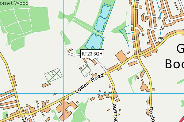 KT23 3QH map - OS VectorMap District (Ordnance Survey)