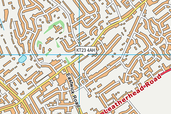 KT23 4AH map - OS VectorMap District (Ordnance Survey) KT23 4AH map - OS VectorMap District (Ordnance Survey)
