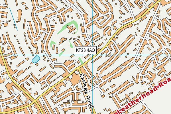 KT23 4AQ map - OS VectorMap District (Ordnance Survey)