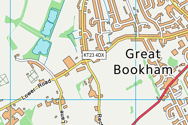 KT23 4DX map - OS VectorMap District (Ordnance Survey) KT23 4DX map - OS VectorMap District (Ordnance Survey)