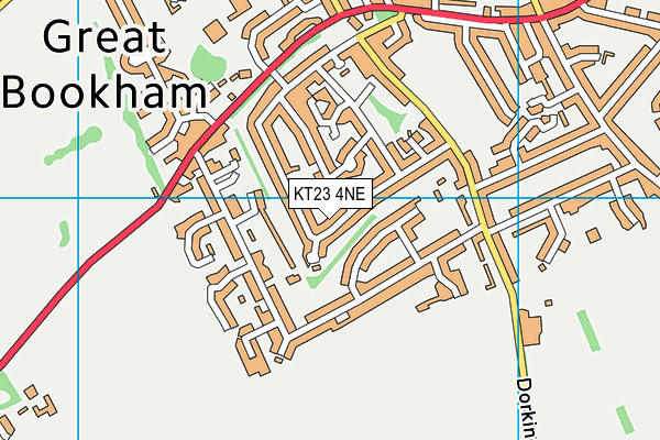 KT23 4NE map - OS VectorMap District (Ordnance Survey) KT23 4NE map - OS VectorMap District (Ordnance Survey)