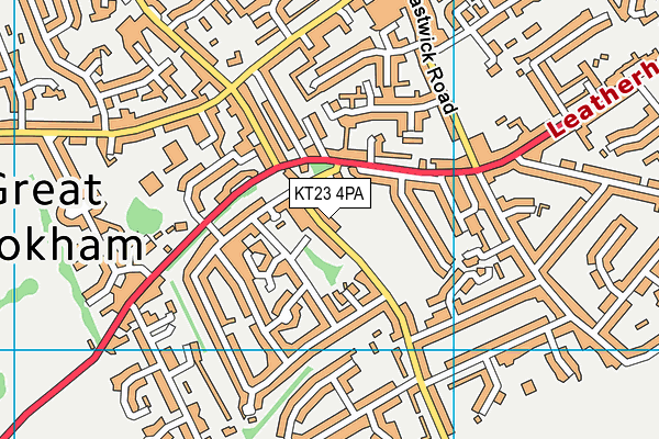 KT23 4PA map - OS VectorMap District (Ordnance Survey)