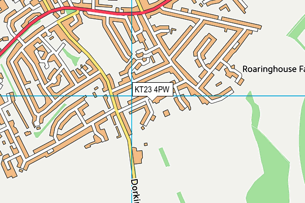 KT23 4PW map - OS VectorMap District (Ordnance Survey) KT23 4PW map - OS VectorMap District (Ordnance Survey)