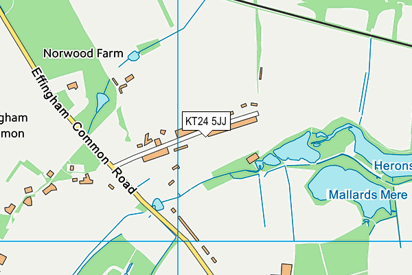 KT24 5JJ map - OS VectorMap District (Ordnance Survey) KT24 5JJ map - OS VectorMap District (Ordnance Survey)