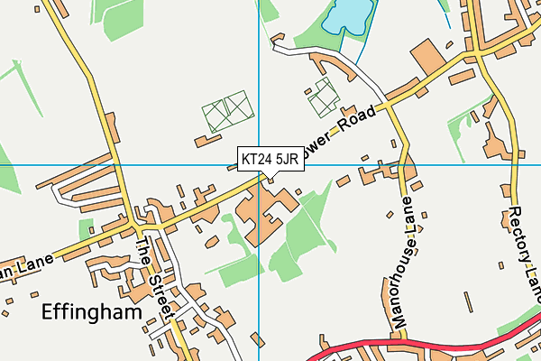 KT24 5JR map - OS VectorMap District (Ordnance Survey) KT24 5JR map - OS VectorMap District (Ordnance Survey)