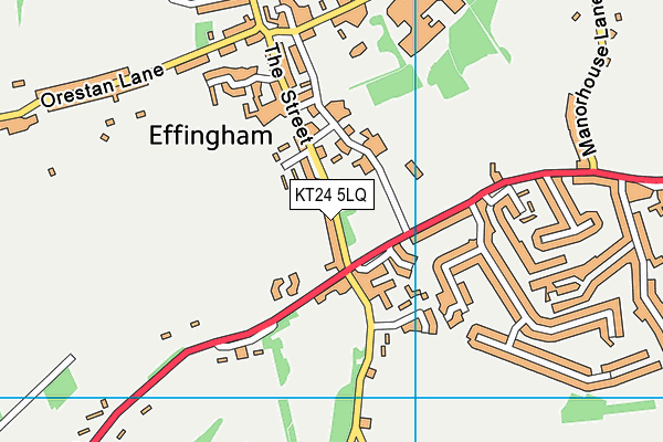 KT24 5LQ map - OS VectorMap District (Ordnance Survey) KT24 5LQ map - OS VectorMap District (Ordnance Survey)