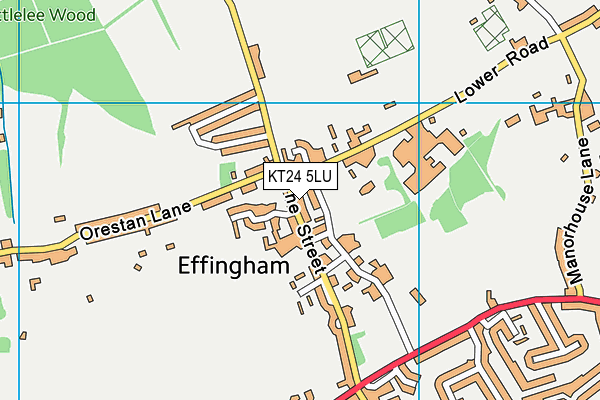 KT24 5LU map - OS VectorMap District (Ordnance Survey) KT24 5LU map - OS VectorMap District (Ordnance Survey)